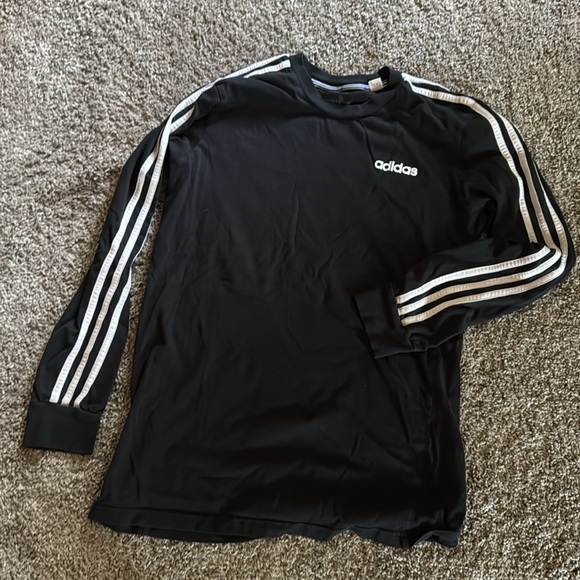 Adidas Black and White Long Sleeve Tee S Small - Picture 1 of 3